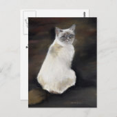 Ragdoll Cat Original Art Briefkaart (Voorkant / Achterkant)