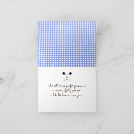 Ragdoll Cat Pet Care Hartelijk dank Bedankkaart (Binnen)
