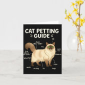 Ragdoll Cat Petting Guide Funny Cat Lover Kaart (Gele Bloem)