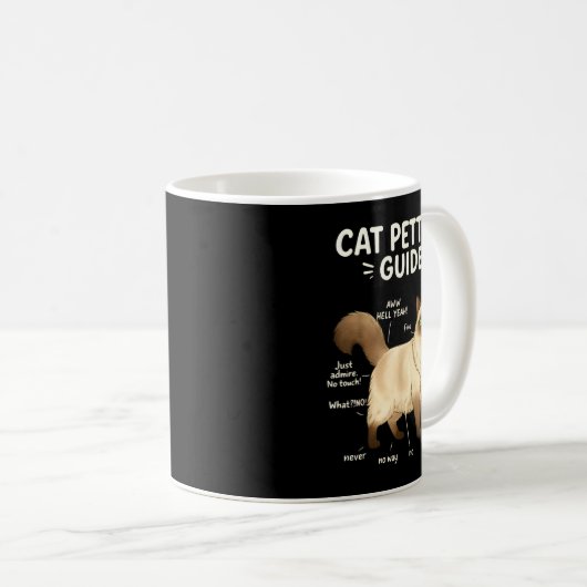 Ragdoll Cat Petting Guide Funny Cat Lover  Koffiemok (Voorkant rechts)