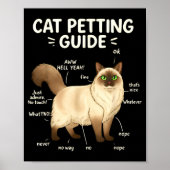 Ragdoll Cat Petting Guide Funny Cat Lover  Poster (Voorkant)