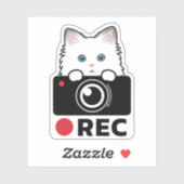 Ragdoll Cat Recording Vinyl Sticker camerawaarschu (Vel)