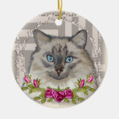 Ragdoll Cat Rozen Ornament (Voorkant)