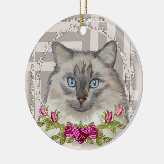 Ragdoll Cat Rozen Ornament (Links)