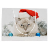 Ragdoll Cat Santa Large Gift Bag Groot Cadeauzakje (Achterkant)