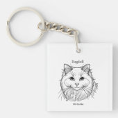 Ragdoll Cat Sleutelhanger (Voorkant)
