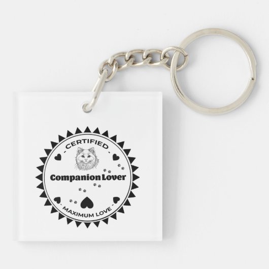 Ragdoll Cat Sleutelhanger (Achterkant)