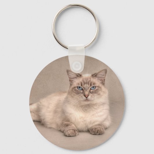 Ragdoll Cat Sleutelhanger (Voorkant)