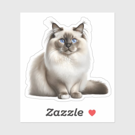 Ragdoll Cat Sticker (Vel)