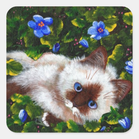 Ragdoll Cat Sticker Creationarts (Voorkant)