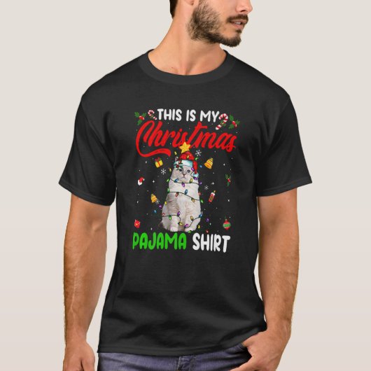 Ragdoll Cat  This Is My Christmas Pajama  Xmas T-shirt (Voorkant)