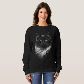 Ragdoll Cat Women's Black Sweatshirt (Voorkant volledig)