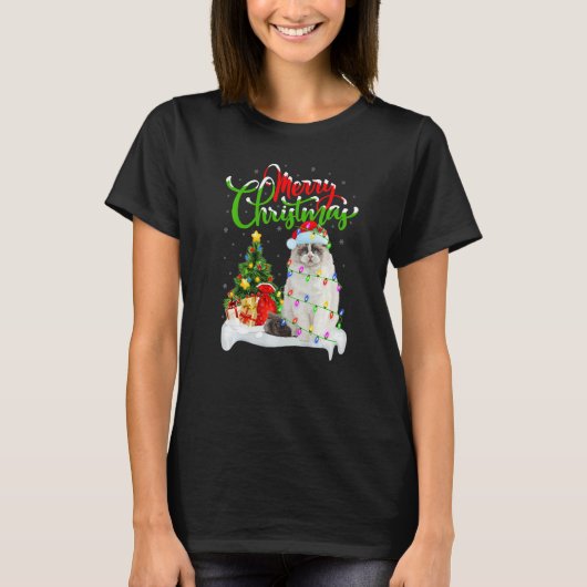 Ragdoll Cat  Xmas Decorations Santa Ragdoll Christ T-shirt (Voorkant)