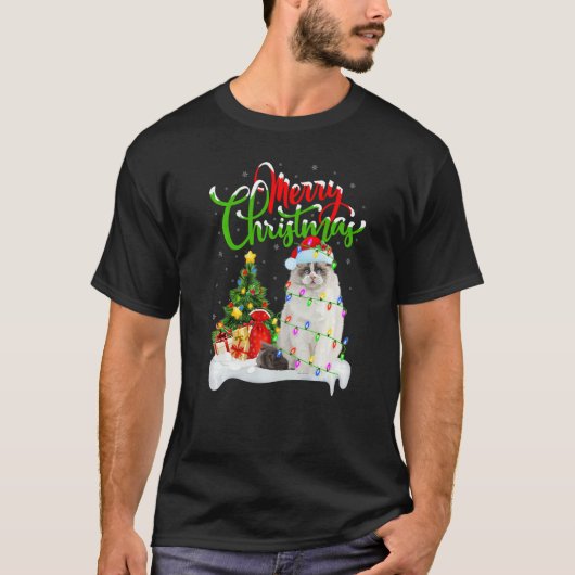 Ragdoll Cat  Xmas Decorations Santa Ragdoll Christ T-shirt (Voorkant)