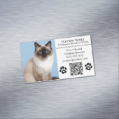Ragdoll Cattery Customizable Cat Breeder Magnet  Magnetisch Visitekaartje (Voorbeeld)