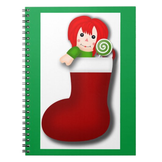 RAGDOLL CHRISTMAS STOCKING NOTITIEBOEK (Voorkant)