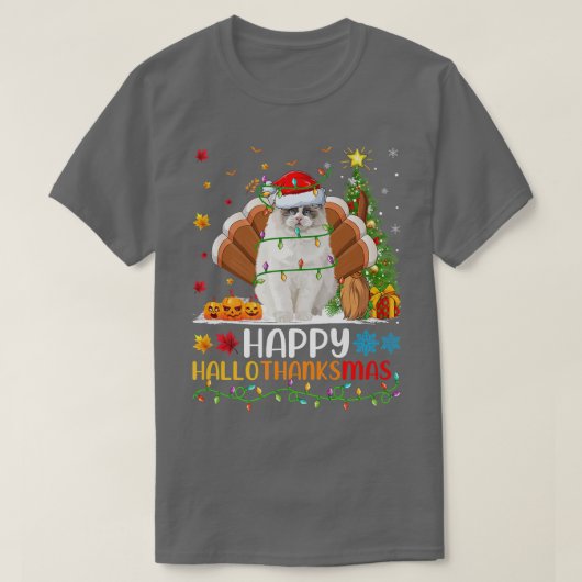 Ragdoll Dierenvriend Funny Happy Ragdoll HelloThan T-shirt (Design voorkant)