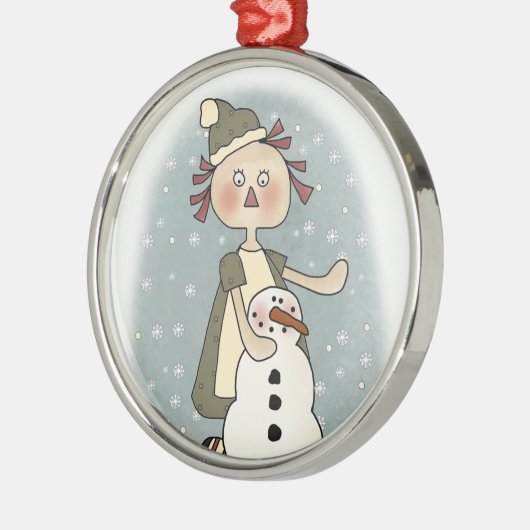 Ragdoll en Snowman Ornament (Links)