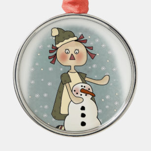 Ragdoll en Snowman Ornament