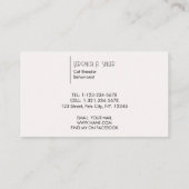 Ragdoll Fokker Gedragsdeskundige QR Code Cat Visitekaartje (Achterkant)