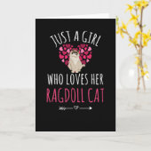 Ragdoll geschenken voor vrouwen | Ragdoll Cat Love Kaart (Gele Bloem)