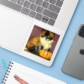  Ragdoll Halloween Cat Sticker (Laptop met iPhone)