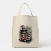 Ragdoll Heks en Kat Tote Bag (Achterkant)