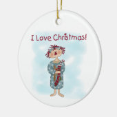 Ragdoll Ik Hou Van Kerstmis Ornament (Links)