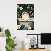 Ragdoll in badposter, grappige katposter poster (Thuiskantoor)