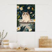 Ragdoll in badposter, grappige katposter poster (Keuken)