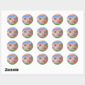 Ragdoll kat (blauw punt) - Dagster Ronde Sticker (Vel)