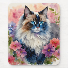 Ragdoll Kat Bloemenkunst Muismat