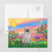 Ragdoll kat (Blue Point) - Dagster Briefkaart (Voorkant / Achterkant)