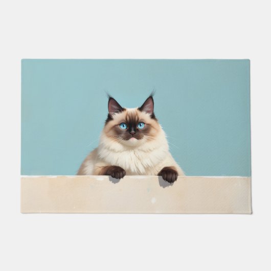 Ragdoll Kat Deurmat Kunst (Voorkant)