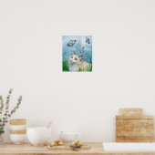 Ragdoll Kat en Butterflies Art Poster/Print Poster (Keuken)