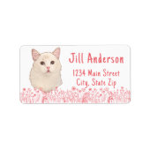 Ragdoll Kat Gepersonaliseerde Hand Tekening Etiket (Voorkant)