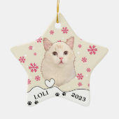 Ragdoll Kat Gepersonaliseerde Hand Tekening Keramisch Ornament (Voorkant)