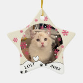 Ragdoll Kat Gepersonaliseerde Hand Tekening Keramisch Ornament (Achterkant)