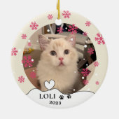 Ragdoll Kat Gepersonaliseerde Hand Tekening Keramisch Ornament (Achterkant)