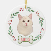 Ragdoll Kat Gepersonaliseerde Hand Tekening Keramisch Ornament (Voorkant)