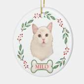 Ragdoll Kat Gepersonaliseerde Hand Tekening Keramisch Ornament (Links)