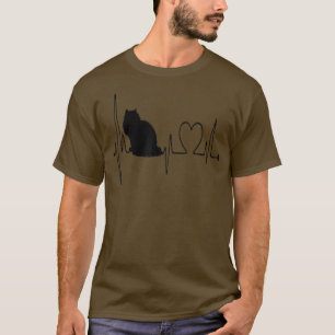 Ragdoll kat hartslag EKG Grappig Ik hou van mijn R T-shirt