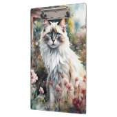 Ragdoll Kat in Engelse Tuin Klembord (Links)