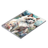 Ragdoll Kat in Engelse Tuin Notitieboek (Linkerzijde)