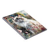 Ragdoll Kat in Engelse Tuin Notitieboek (Rechterzijde)