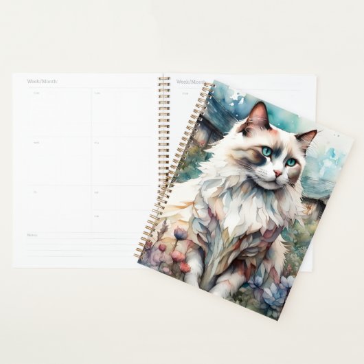Ragdoll Kat in Engelse Tuin Planner (Display)