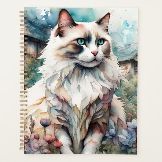 Ragdoll Kat in Engelse Tuin Planner (Voorkant)