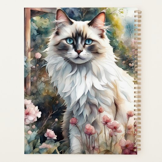 Ragdoll Kat in Engelse Tuin Planner (Achterkant)