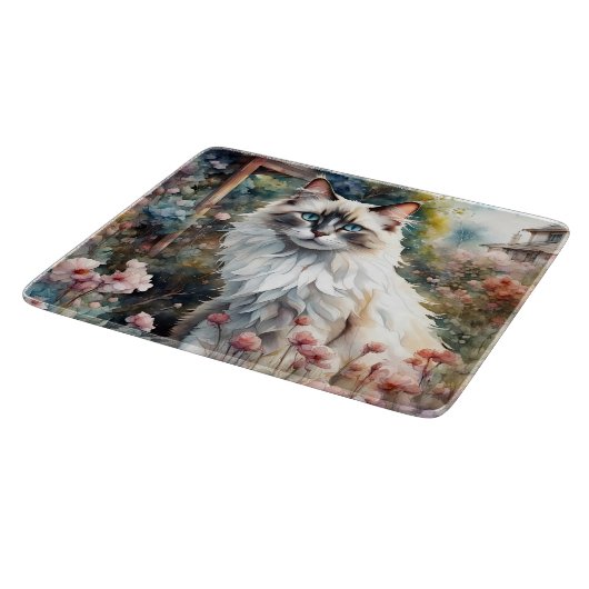 Ragdoll Kat in Engelse Tuin Snijplank (Hoek)