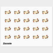 Ragdoll Kat in Rozen Ronde Sticker (Vel)